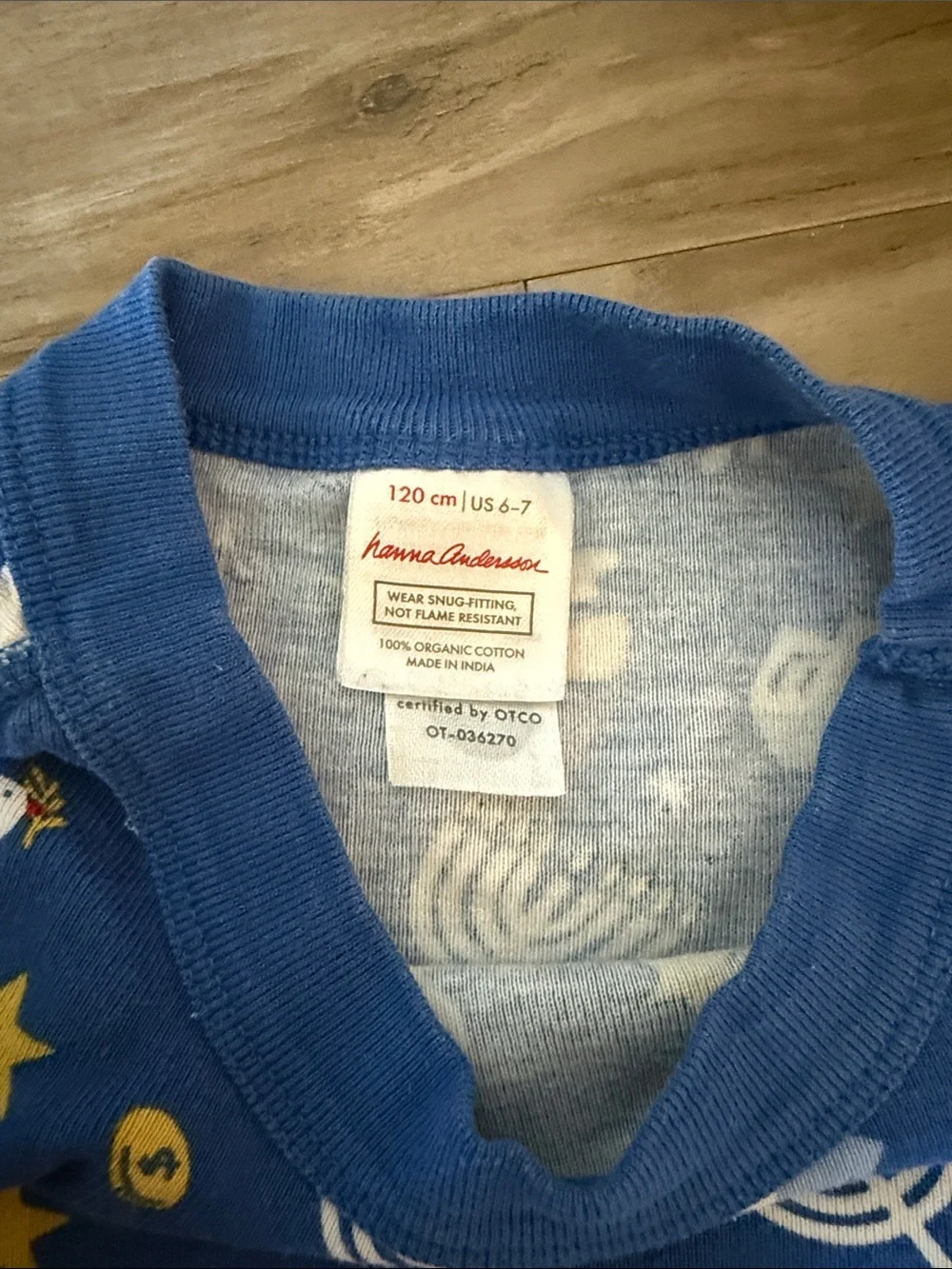 Hanna Andersson Blue Holiday Menorah & Dove Pajama Set